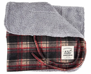Touchdog  2-In-1 Tartan Plaided Dog Jacket With Matching Reversible Dog Mat - Pet Totality