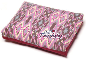 Touchdog 70's Vintage-Tribal Throwback Diamond Patterned Ultra-Plush Rectangular-Boxed Dog Bed - Pet Totality