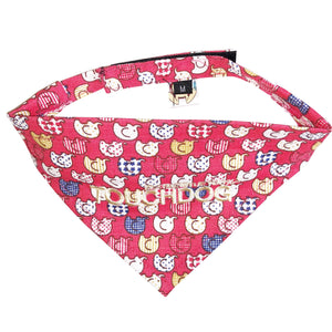 Touchdog 'Bad-to-the-Bone' Elephant Patterned Fashionable Velcro Bandana - Pet Totality