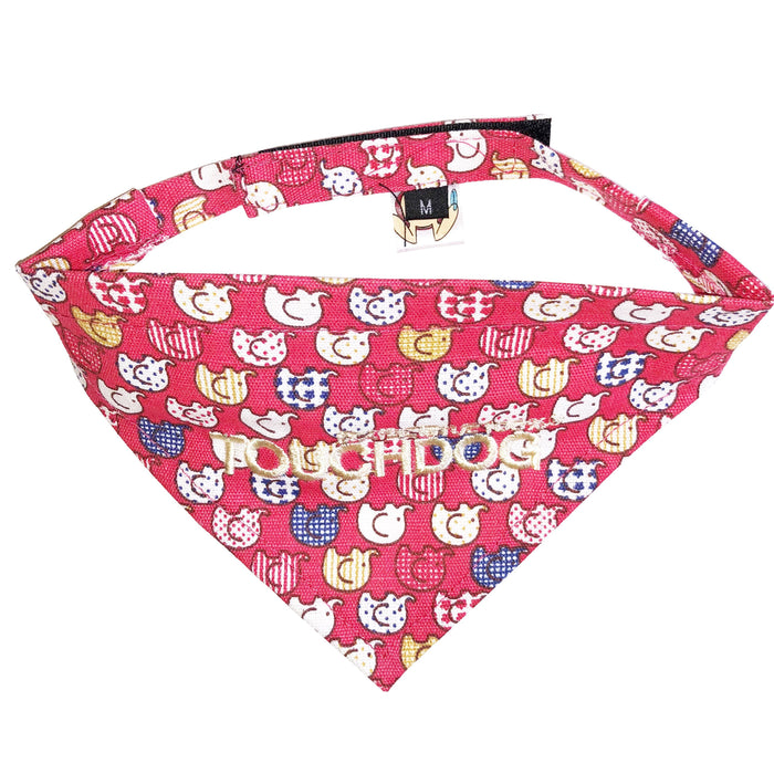 Touchdog 'Bad-to-the-Bone' Elephant Patterned Fashionable Velcro Bandana