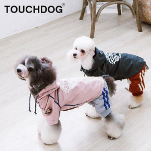 Touchdog 'Cloudburst' Waterproof Reversible Dog Raincoat - Pet Totality