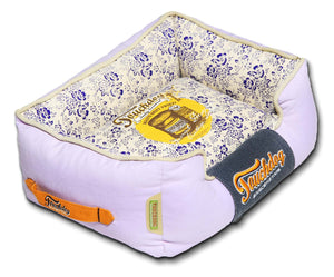 Touchdog Floral-Galore Vintage printed Ultra-Plush Rectangular Designer Dog Bed - Pet Totality