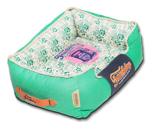 Touchdog Floral-Galore Vintage printed Ultra-Plush Rectangular Designer Dog Bed - Pet Totality