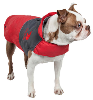 Touchdog Lightening-Shield Waterproof 2-in-1 Convertible Dog Jacket w/ Blackshark technology - Pet Totality