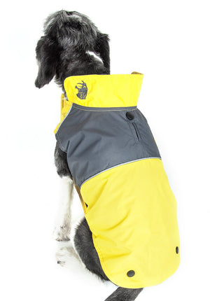 Touchdog Lightening-Shield Waterproof 2-in-1 Convertible Dog Jacket w/ Blackshark technology - Pet Totality