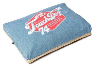 Touchdog Original Sporty Vintage Throwback Reversible Plush Rectangular Dog Bed - Pet Totality