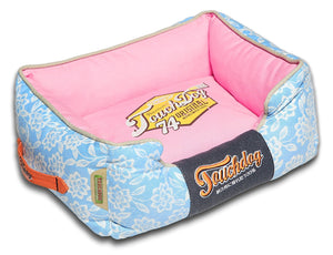Touchdog Rose-Pedal Patterned Premium Rectangular Dog Bed - Pet Totality
