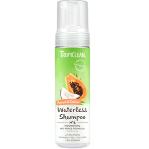 Tropiclean Dog Waterless Papaya Shampoo 7.4Oz - Pet Totality