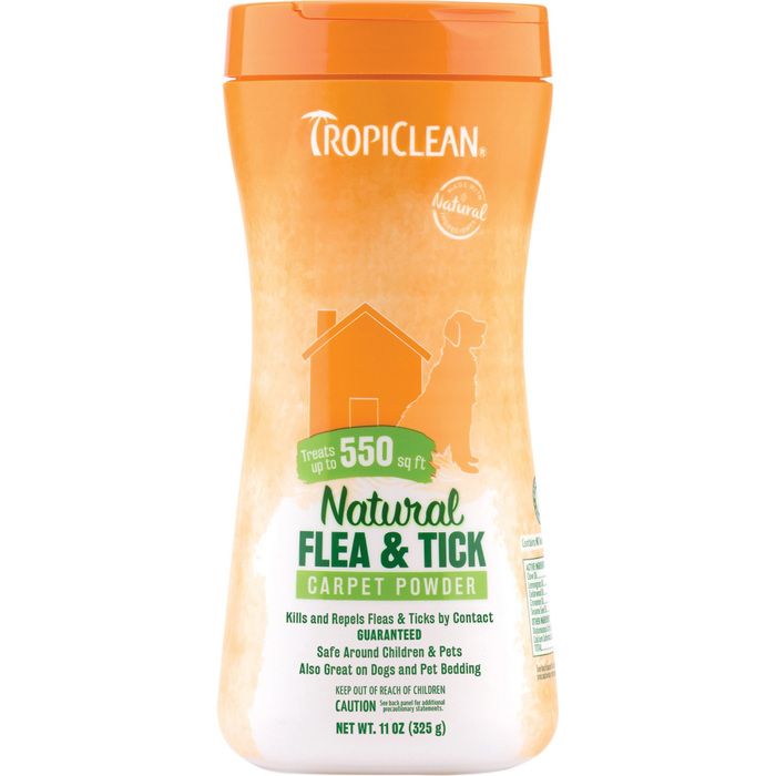 Tropiclean Natural Flea And Tick Carpet And Pet Powder 11Oz
