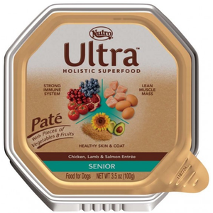 Ultra Pate Chicken, Lamb & Salmon Entree Senio Rdog Food 24Ea/3.5Oz - Pet Totality