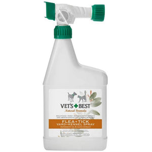 Vet'S Best Flea & Tick Yard And Kennel Spray, 32 Oz - Pet Totality