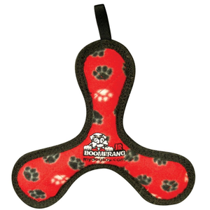 Vip Tuffy Junior Bowmerang-Red Paw Print - Pet Totality