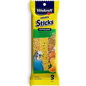 Vitakraft Crunch Sticks Variety Pack Orange Egg Banana Flavor Parakeet Treat2.4Z - Pet Totality