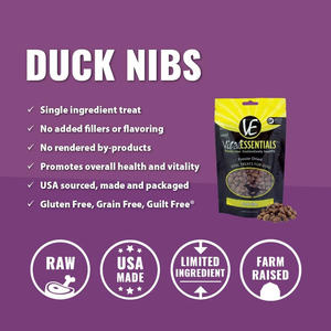 Vital Essentials Duck Nibs Freeze-Dried Raw Dog Treats, 5.5Oz - Pet Totality