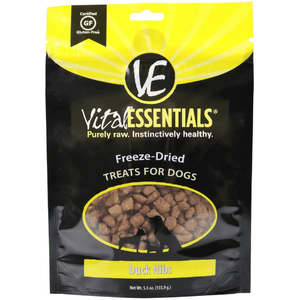 Vital Essentials Duck Nibs Freeze-Dried Raw Dog Treats, 5.5Oz - Pet Totality