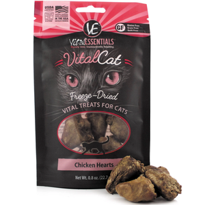 Vital Essentials Fd Vital Cat Chicken Heart Treat 0.8Oz - Pet Totality