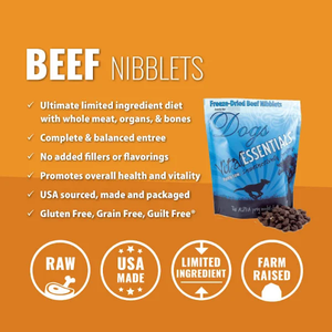 Vital Essentials Freeze-Dried Beef Nibblets 1Lbs - Pet Totality