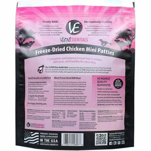 Vital Essentials Freeze-Dried Chicken Mini Patties 1Lbs - Pet Totality