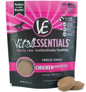 Vital Essentials Freeze-Dried Chicken Mini Patties 1Lbs - Pet Totality