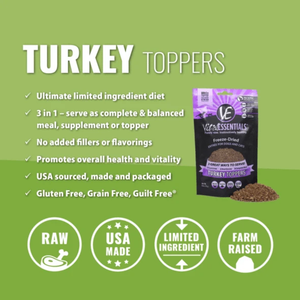 Vital Essentials Freeze-Dried Turkey Toppers 6 Oz - Pet Totality