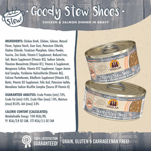 Weruva Cat Stew! Goody Stew Shoes Chicken & Salmon 2.8Oz - Pet Totality