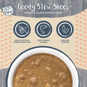 Weruva Cat Stew! Goody Stew Shoes Chicken & Salmon 2.8Oz - Pet Totality