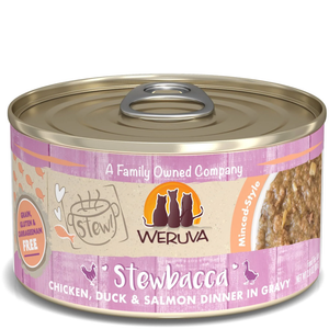 Weruva Cat Stew! Stewbacca Chicken, Duck & Salmon 2.5Oz - Pet Totality