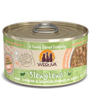 Weruva Cat Stew! Stewy Lewis Lamb, Chicken & Salmon 2.8Oz - Pet Totality