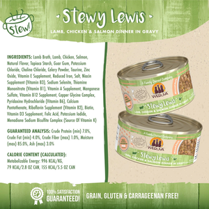 Weruva Cat Stew! Stewy Lewis Lamb, Chicken & Salmon 5.5Oz - Pet Totality