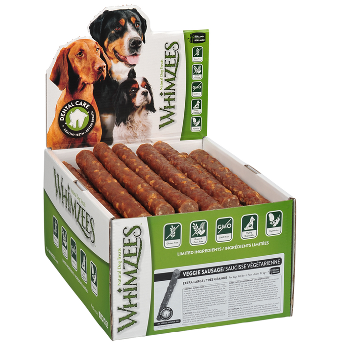 Whimzees Bulk Box Veggie Sausage Xl 30 Count