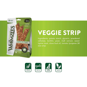 Whimzees Veggie Strip  Medium 14.8 Oz. - Pet Totality