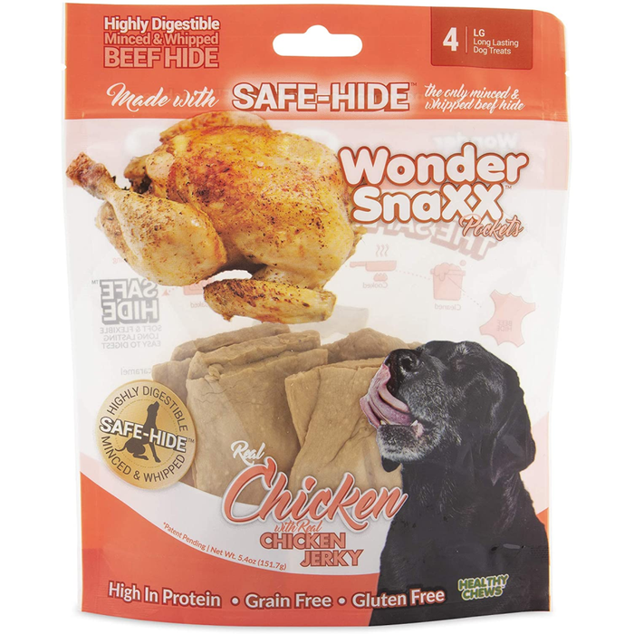 Wonder Pockets Chicken With Real Chicken Jerky 4Ct