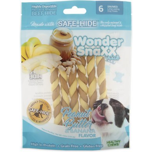 Wonder Snaxx Braids Peanut Butter & Apple Small/Medium 6Pk - Pet Totality