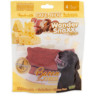 Wonder Snaxx Pockets Bacon With Real Cheese Large 4Ct - Pet Totality