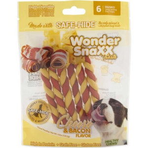 Wonder Snaxx Twists Cheese & Bacon 6Ct - Pet Totality