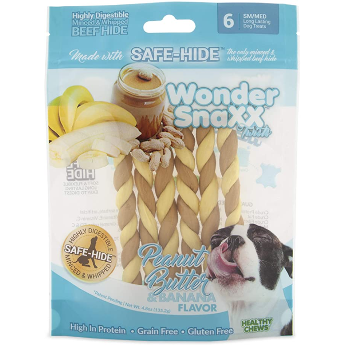 Wonder Snaxx Twists Peanut Butter & Banana 6Ct