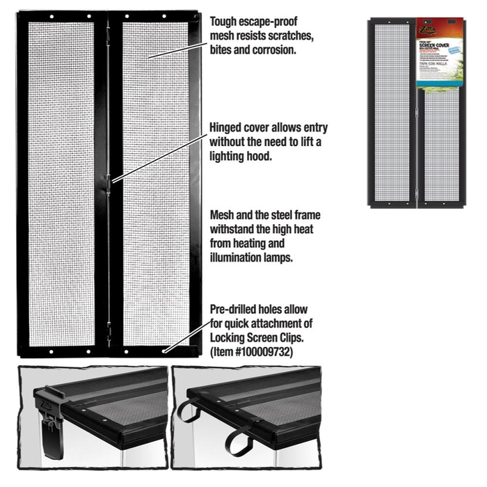 Zilla Fresh Air Screen Cover With Center Hinge 20X10