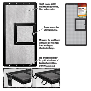 Zilla Fresh Air Screen Cover With Hinged Door 24X12 - Pet Totality