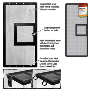 Zilla Fresh Air Screen Cover With Hinged Door 30X12 - Pet Totality