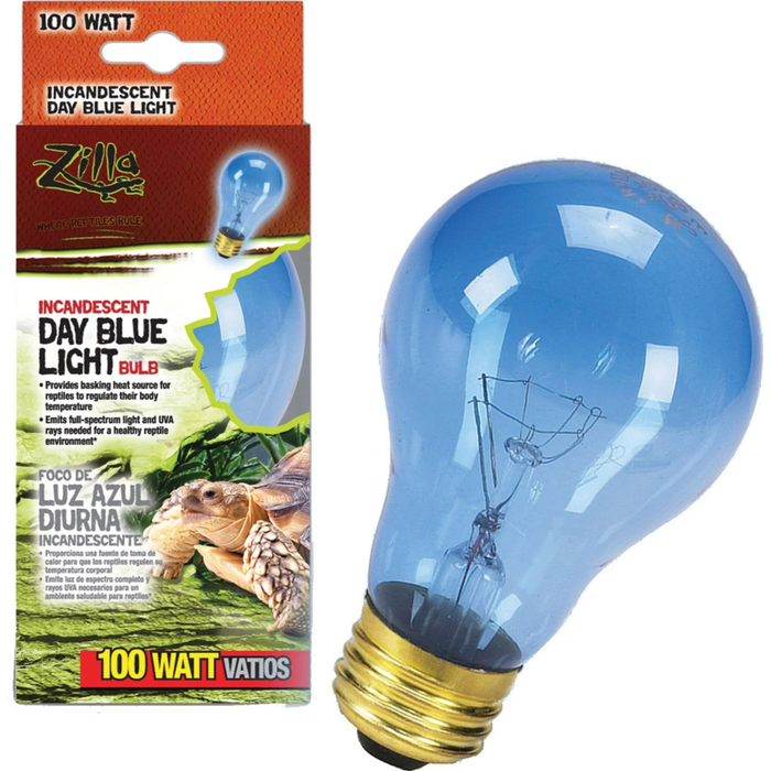Zilla Incandescent Day Blue Light Bulb 100W