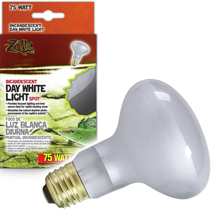 Zilla Incandescent Day White Light Spot Bulb 75W