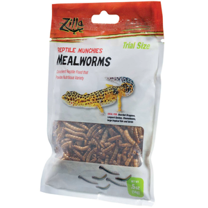 Zilla Munchies Mealworms Reptile Food Trial Size.5Oz - Pet Totality