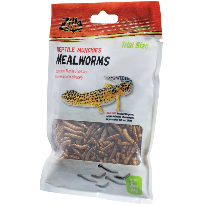 Zilla Munchies Mealworms Reptile Food Trial Size.5Oz