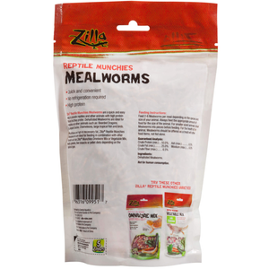 Zilla Reptile Munchies Mealworm Food 3.75Oz - Pet Totality