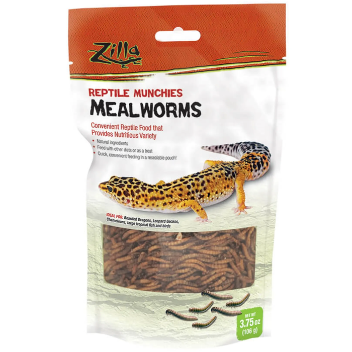 Zilla Reptile Munchies Mealworm Food 3.75Oz