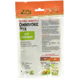 Zilla Reptile Munchies Omnivore Food Mix With Calcium 4Oz - Pet Totality