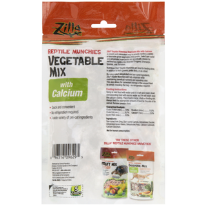 Zilla Reptile Munchies Vegetable Food Mix With Calcium 4Oz - Pet Totality