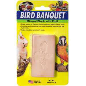 Zoo Med Bird Banquet Block Fruit Formula Large - Pet Totality