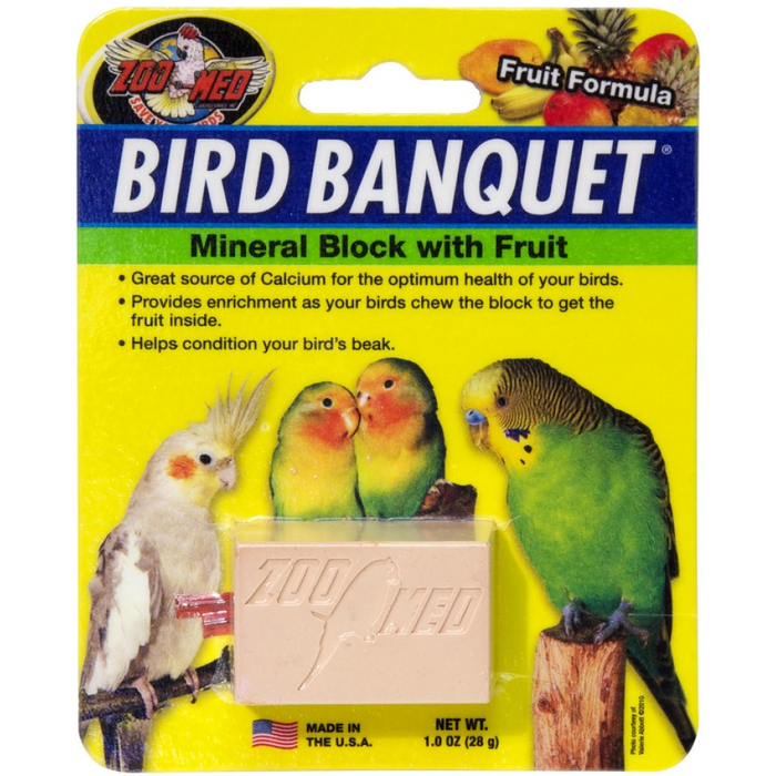 Zoo Med Bird Banquet Block Fruit Formula Small