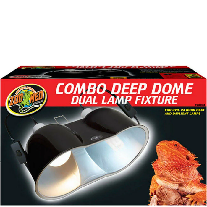 Zoo Med Combo Deep Dome Dual Lamp Fixture